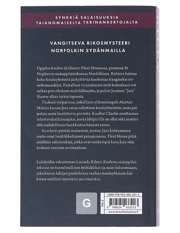 Kuolema sisäoppilaitoksessa - Riley, Lucinda - Jännitys ja dekkarit - 10105525860 - 1