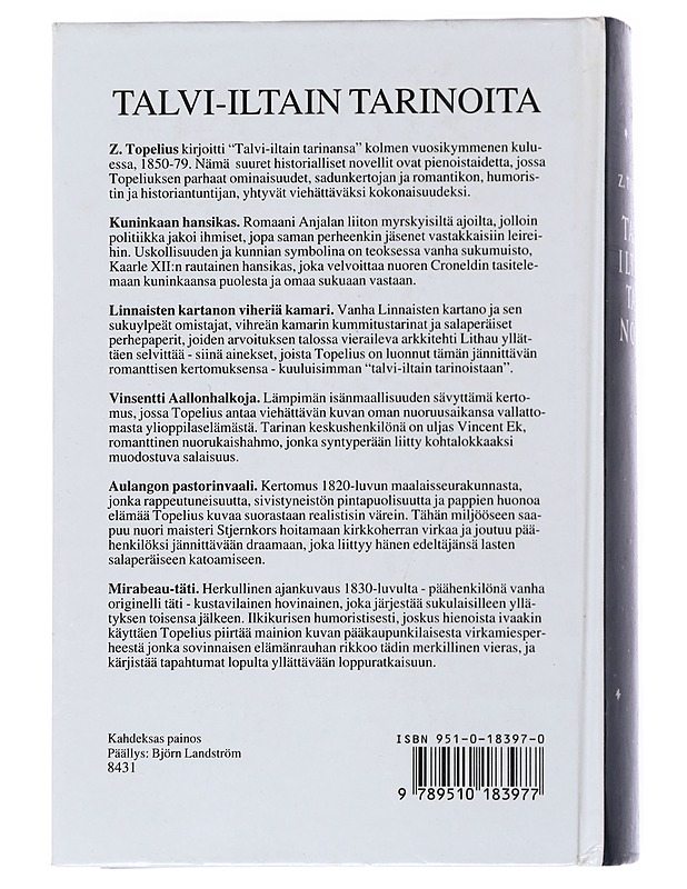 Talvi-iltain tarinoita - Topelius, Zacharias - Romaanit ja novellit - 10105525896 - 1
