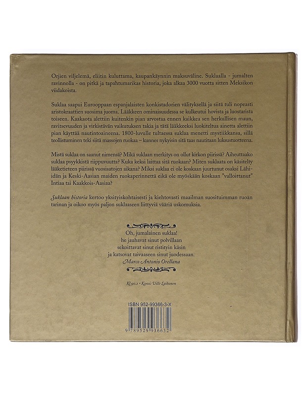 Suklaan historia - Sophie D. Coe - Ruokakirjat - 10105525910 - 1