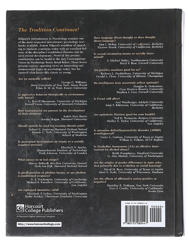 Hilgard's introduction to psychology - Atkinson, Rita L. - Tietokirjat ja oppaat - 10105525914 - 1