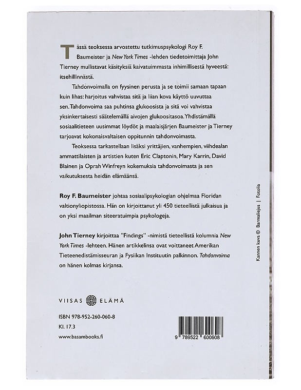 Tahdonvoima - Roy F. Baumeister, John Tierney - Tietokirjat ja oppaat - 10105525946 - 1