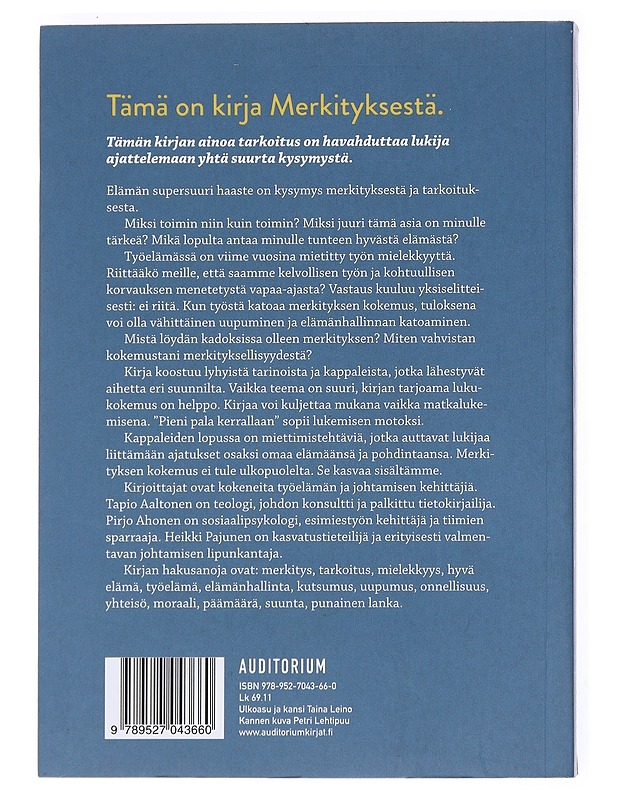 Merkityksen kokemus - Aaltonen, Tapio - Tietokirjat ja oppaat - 10105525957 - 1
