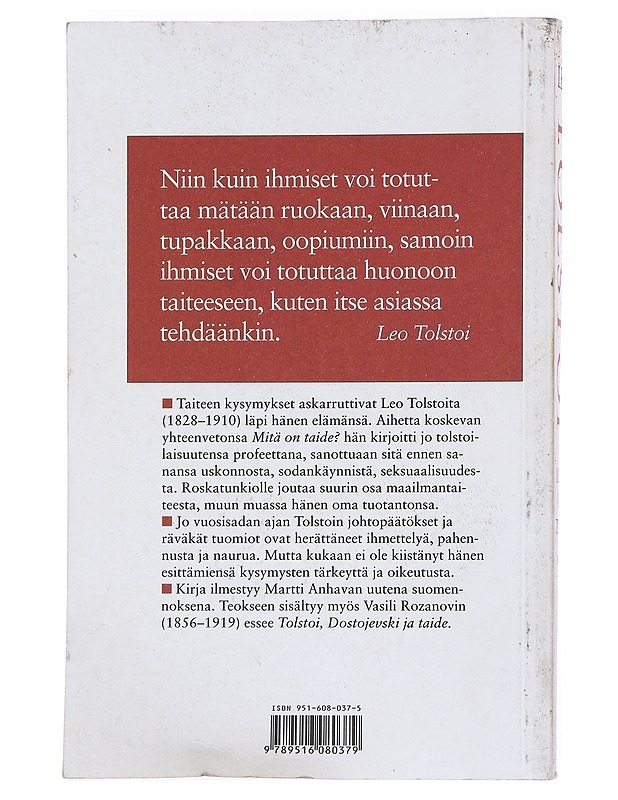 Mitä on taide? - Tolstoi, Leo - Tietokirjat ja oppaat - 10105525959 - 1