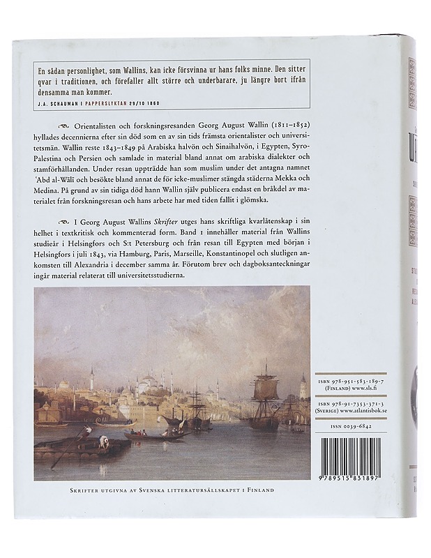 Skrifter. Band I - Wallin, Georg August - Elämäkerrat ja muistelmat - 10105526011 - 1