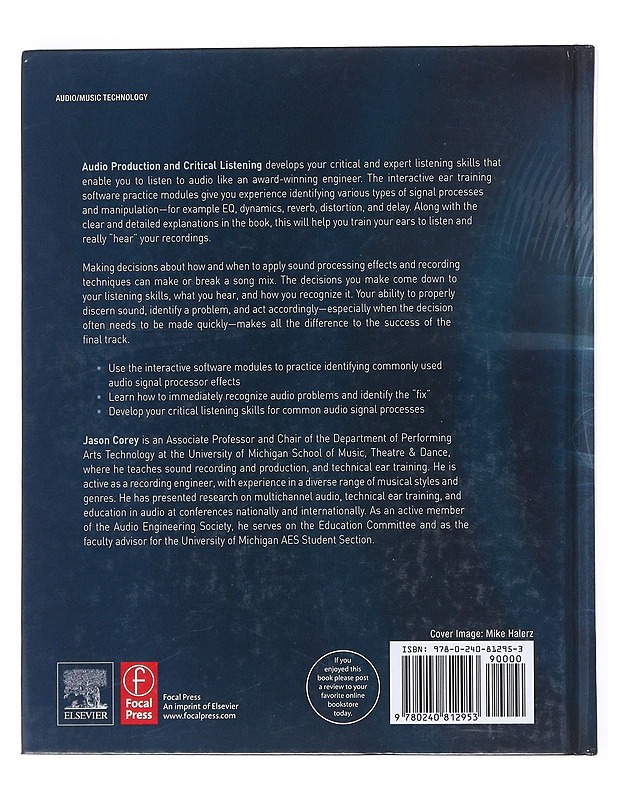 Audio production and critical listening -Jason Corey - Tietokirjat ja oppaat - 10105526085 - 1