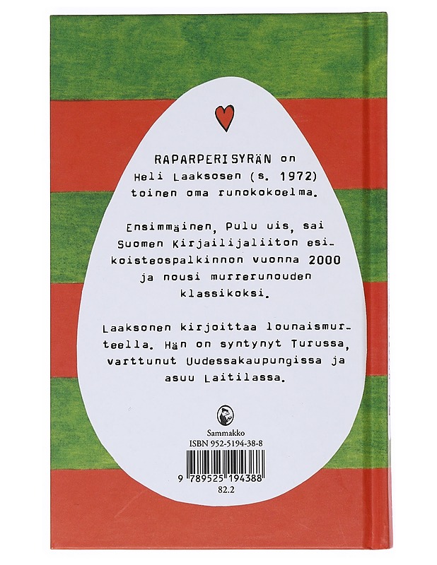 Raparperisyrän : runoja - Heli Laaksonen - Runot ja näytelmät - 10105526161 - 1