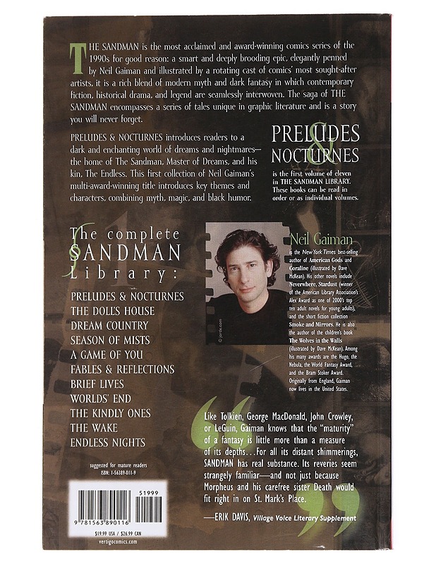 The Sandman Vol. 1: Preludes & Nocturnes - Neil Gaiman - Sarjakuvat - 10105526186 - 1