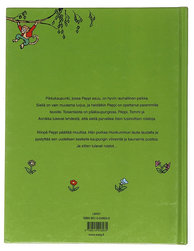 Peppi Pitkätossu kaupungin hulinassa - Lindgren, Astrid - Lastenkirjat - 10105526197 - 1