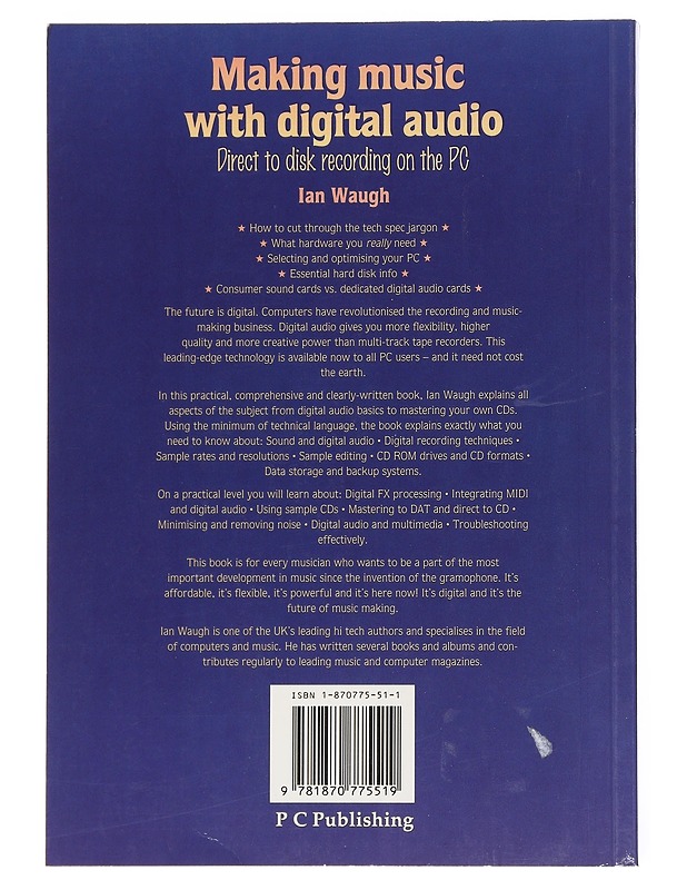 Making music with digital audio : direct to disk recording on the PC - Ian Waugh - Tietokirjat ja oppaat - 10105526208 - 1