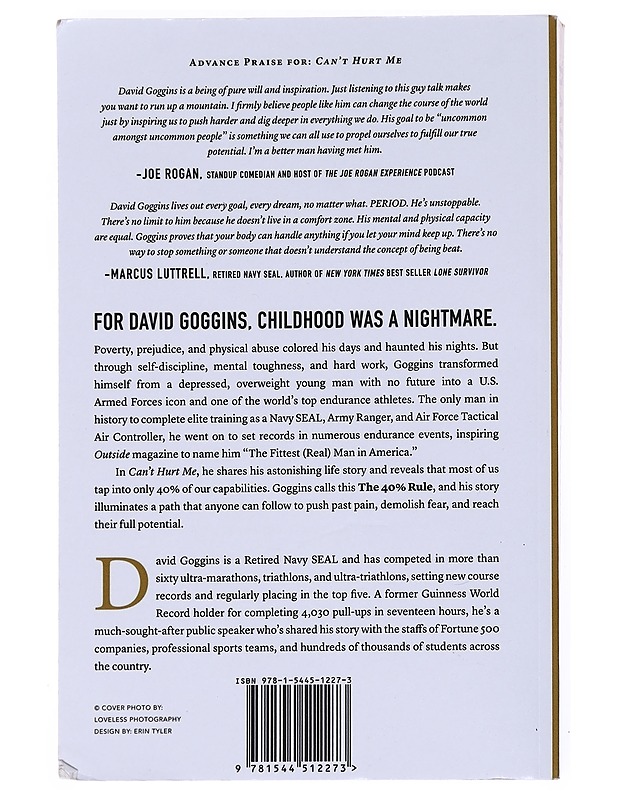 Can't hurt me : master your mind and defy the odds - David Goggins - Elämäkerrat ja muistelmat - 10105526226 - 1