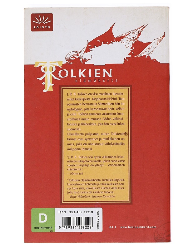 J. R. R. Tolkien : elämäkerta - Carpenter, Humphrey - Elämäkerrat ja muistelmat - 10105526261 - 1