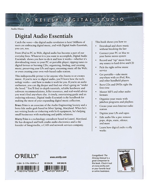 Digital audio essentials - Fries, Bruce - Tietokirjat ja oppaat - 10105526291 - 1