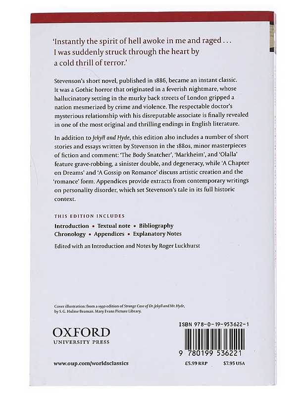 The strange case of Dr Jekyll and Mr Hyde and other stories - Stevenson, Robert Louis - Romaanit ja novellit - 10105526301 - 1
