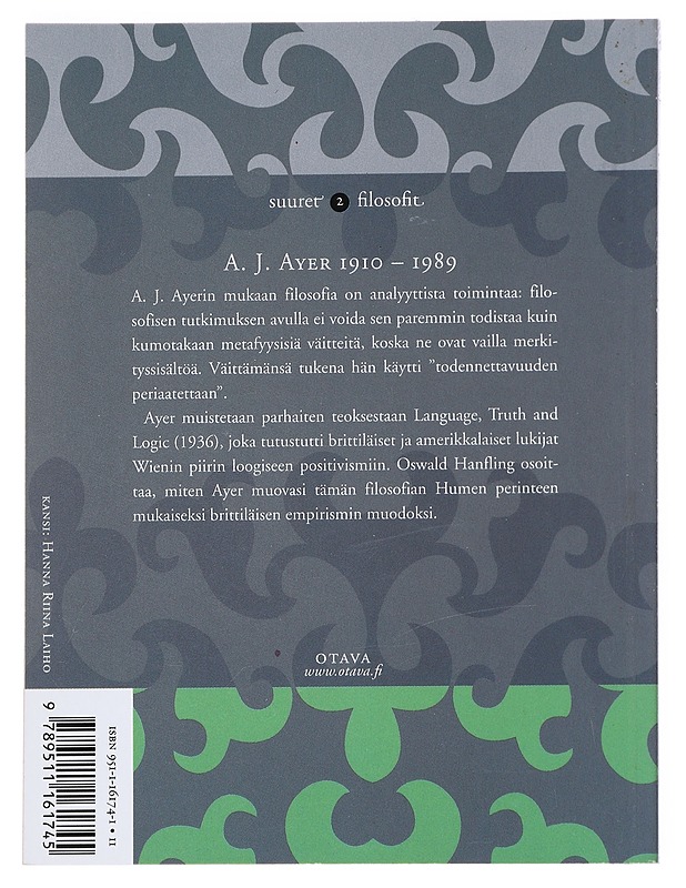 Ayer : merkityksen analyysistä - Hanfling, Oswald - Tietokirjat ja oppaat - 10105526356 - 1