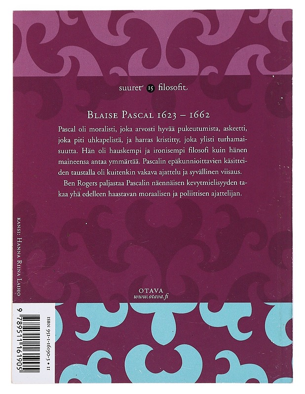 Pascal : turhamaisuuden ylistys - Rogers, Ben - Tietokirjat ja oppaat - 10105526367 - 1