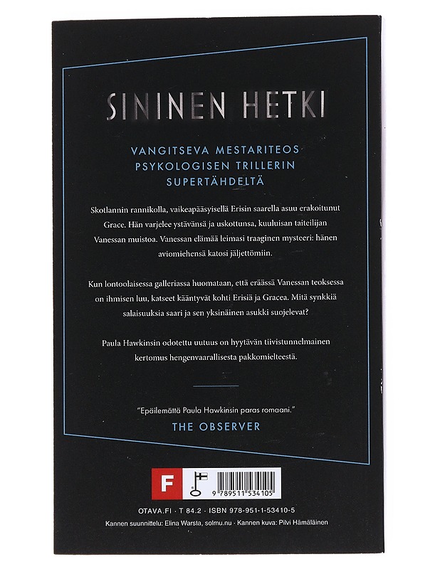 Sininen hetki - Hawkins, Paula - Jännitys ja dekkarit - 10105526391 - 1