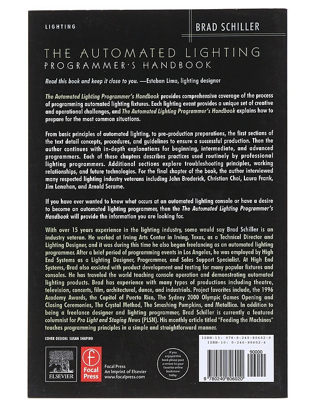 The Automated Lighting Programmer's Handbook - Schiller, Brad - Tietokirjat ja oppaat - 10105526417 - 1