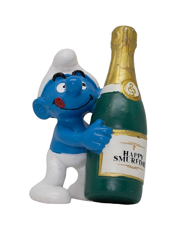 SCHLEICH Samppanjapullo Smurffi figuuri - Lasten figuurit - 10105526441 - 0