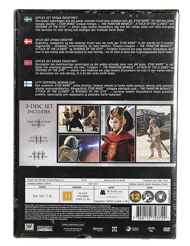Star Wars I-III - DVD - DVD-elokuvat - 10105526497 - 1