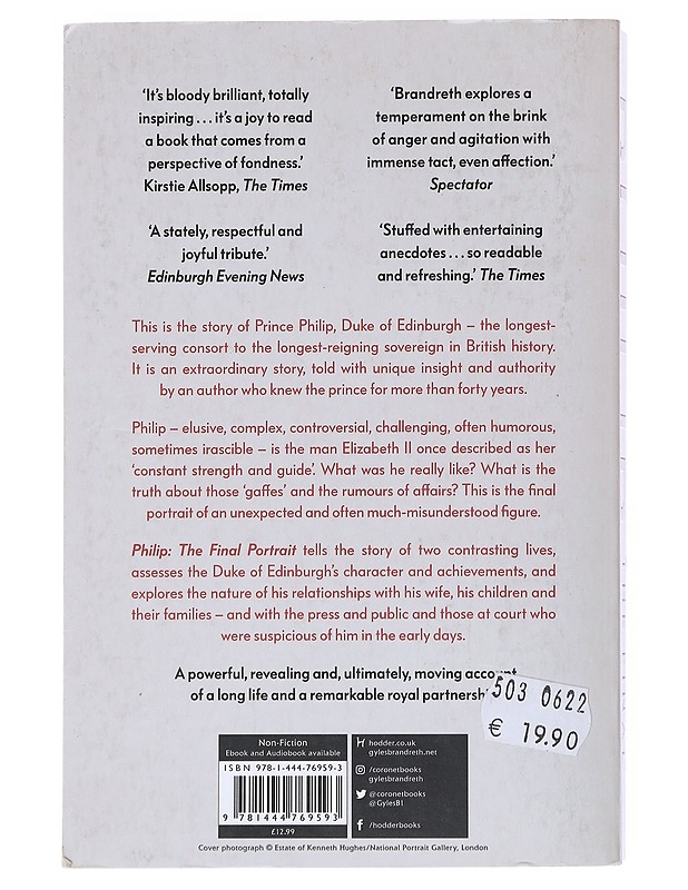 Philip: The Final Portrait - Gyles Brandreth - Elämäkerrat ja muistelmat - 10105526498 - 1