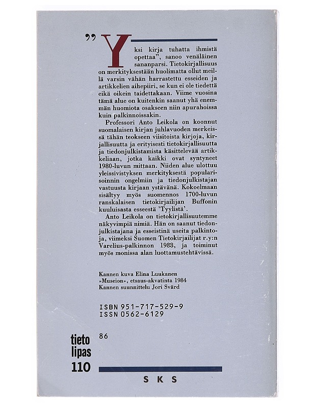 Kirjoista ja viisaudesta- Anto Leikola - Tietokirjat ja oppaat - 10105526550 - 1