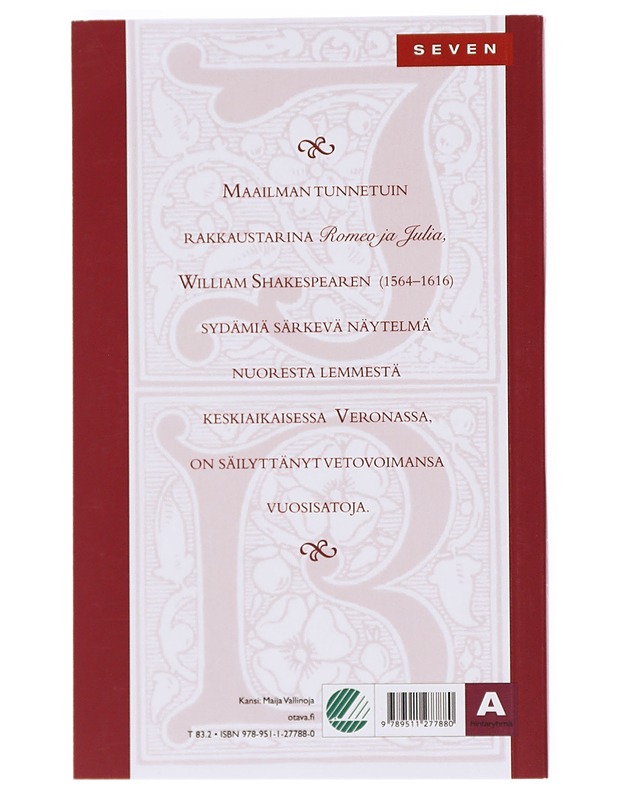 Romeo ja Julia - Shakespeare, William - Romaanit ja novellit - 10105526562 - 1