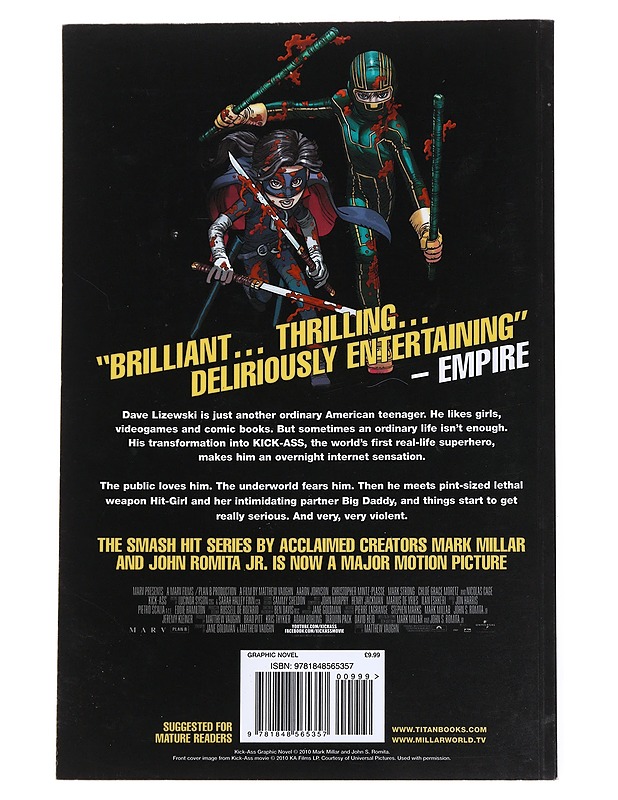 Kick-Ass: The graphic novel - Mark Millar - Sarjakuvat - 10105526575 - 1