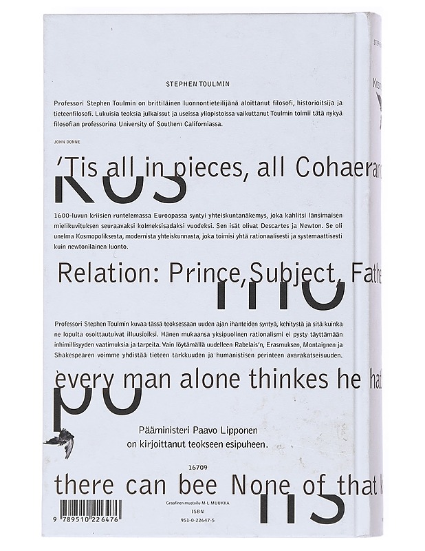 Kosmopolis : kuinka uusi aika hukkasi humanismin perinnön - Toulmin, Stephen - Tietokirjat ja oppaat - 10105526594 - 1