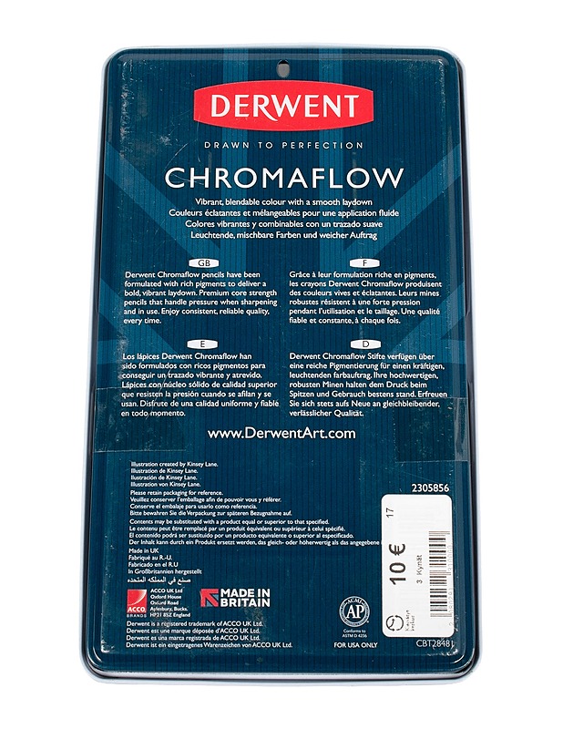 DERWENT Cromaflow värikynäsarja, 12 kpl - Askartelu - 10105526621 - 2