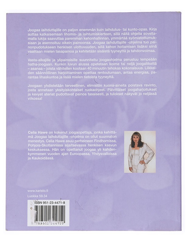 Joogaa laihduttajille - Hawe, Celia - Ruokakirjat - 10105526661 - 1
