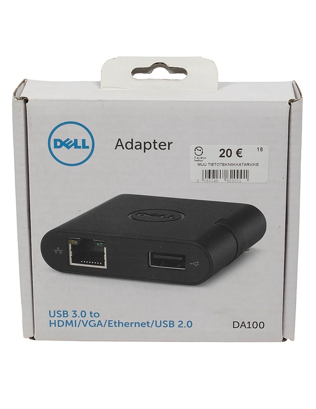 Dell DA100 USB 3.0 to HDMI/VGA/Ethernet/USB - adapteri, testaamaton - Tietokoneet - 10105526663 - 0