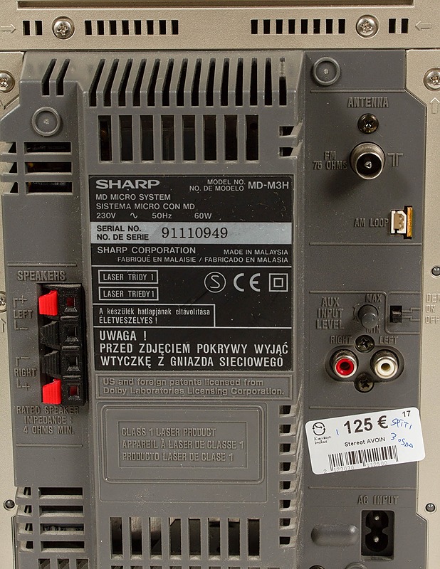 Sharp MD-M3 Microsystem - mikrosarja - Viihde-elektroniikka - 10105526781 - 4