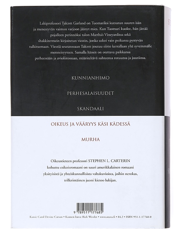 Suljettujen ovien takana - Carter, Stephen L. - Jännitys ja dekkarit - 10105526827 - 1