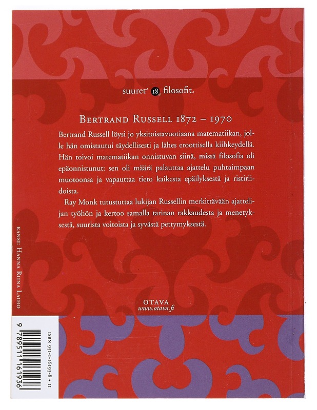 Russell : matematiikka - unelmia ja painajaisia - Monk, Ray - Tietokirjat ja oppaat - 10105526834 - 1