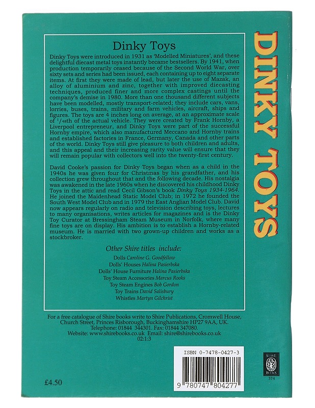 Dinky Toys - David Cooke - Harrastekirjat - 10105526854 - 1