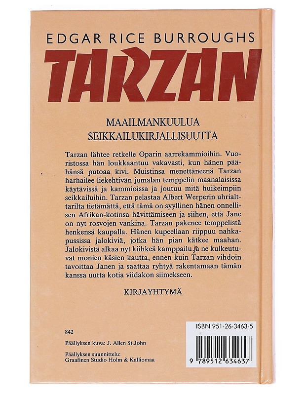 Tarzan ja Oparin aarteet - Burroughs, Edgar Rice - Romaanit ja novellit - 10105526914 - 1