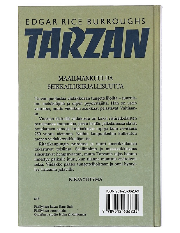Tarzan viidakon valtias - Burroughs, Edgar Rice - Romaanit ja novellit - 10105527010 - 1