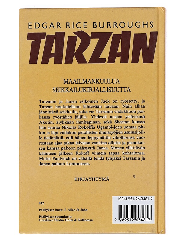 Tarzanin pedot - Burroughs, Edgar Rice - Romaanit ja novellit - 10105527023 - 1