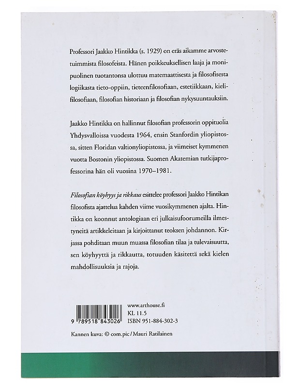 Filosofian köyhyys ja rikkaus- Hintikka, Jaakko - Tietokirjat ja oppaat - 10105527053 - 1