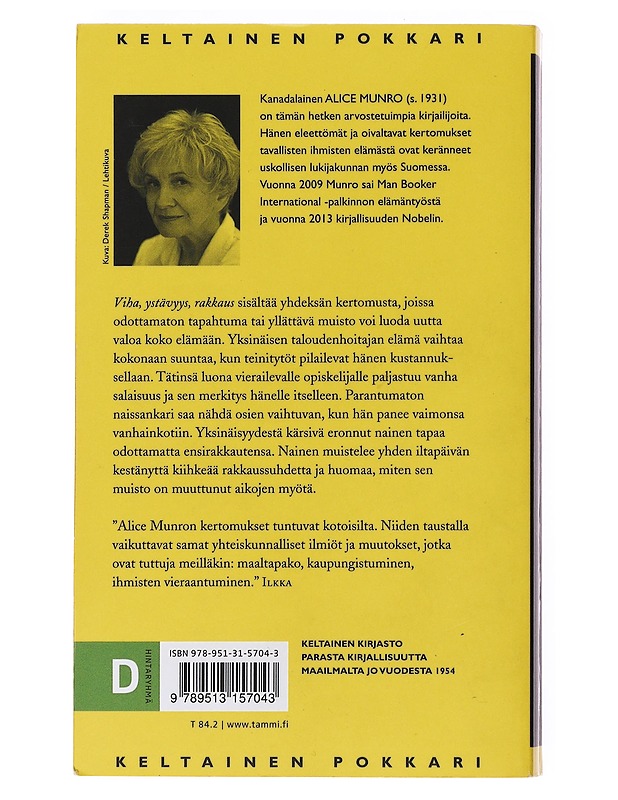 Viha, ystävyys, rakkaus - Munro, Alice - Romaanit ja novellit - 10105527080 - 1