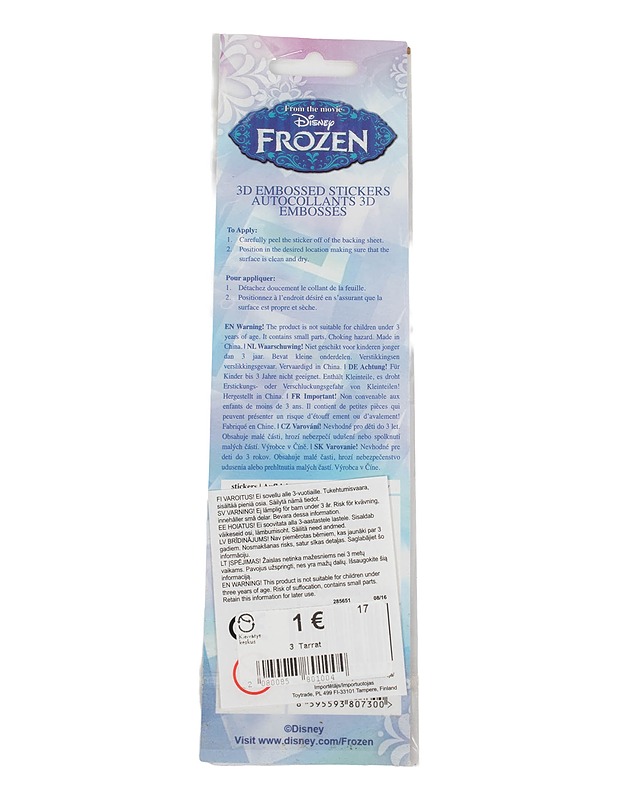 DISNEY Frozen tarra-arkki - Askartelu - 10105527123 - 1