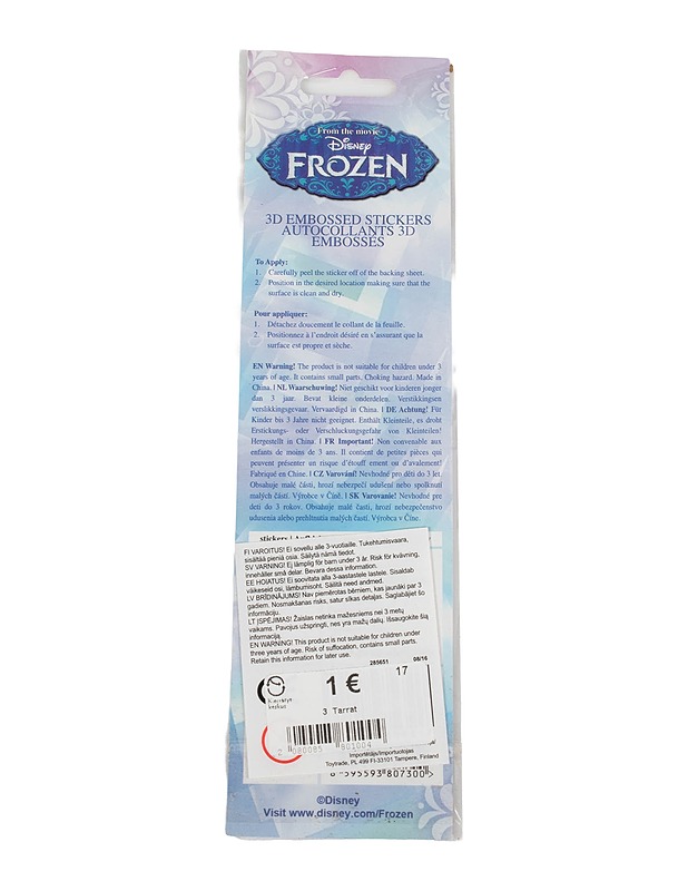 DISNEY Frozen tarra-arkki - Askartelu - 10105527162 - 1