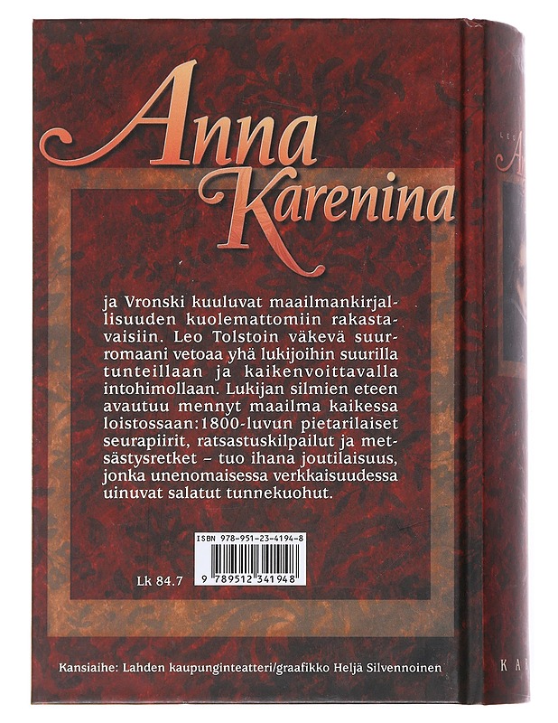 Anna Karenina - Tolstoi, Leo - Romaanit ja novellit - 10105527175 - 1