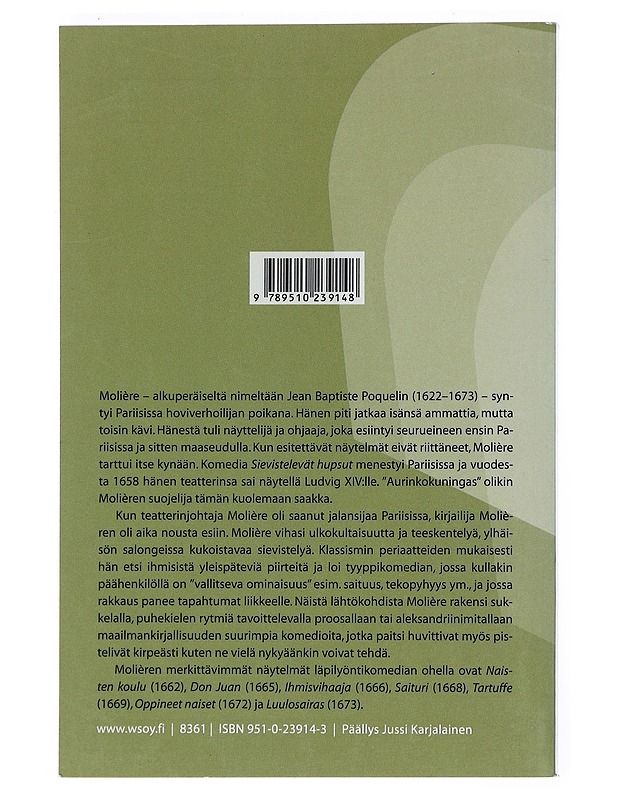 Saituri - Molière - Romaanit ja novellit - 10105527295 - 1