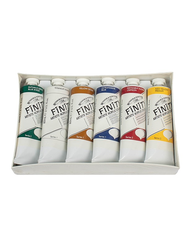 WINSOR & NEWTON Finity Basic Set akryylivärit, 6 kpl - Askartelu - 10105527372 - 1