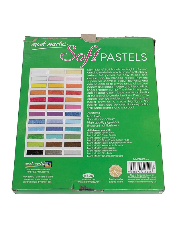 MONT MARTE Soft Pastels pastelliliidut, 36 kpl - Askartelu - 10105527425 - 2