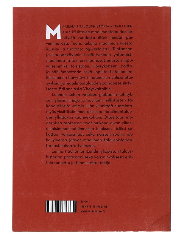 Maailman taloushistoria - Lennart Schön - Tietokirjat ja oppaat - 10105527465 - 1