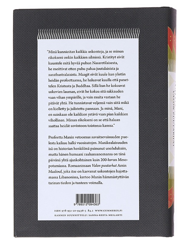 Valon puutarhat - Maalouf, Amin - Historiakirjat - 10105527475 - 1