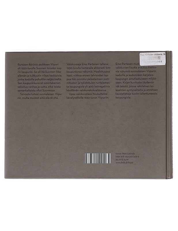 Kävelyretkiä 1930-luvun Viipurissa - Neuvonen, Petri - Historiakirjat - 10105527617 - 1