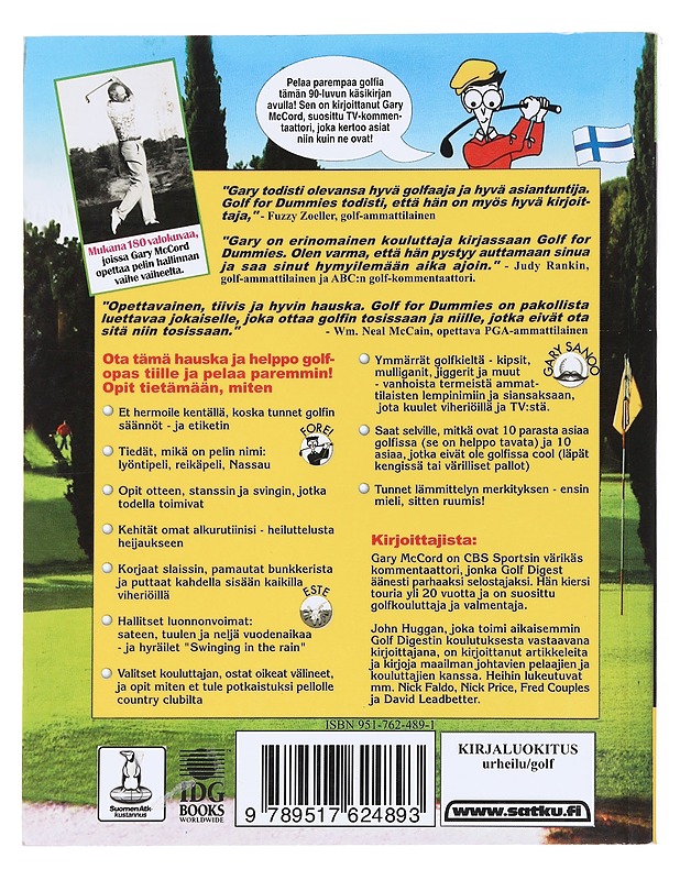 GOLF FOR DUMMIES : PELAAJAN KÄSIKIRJA - MCCORD, GARY - Tietokirjat ja oppaat - 10105527649 - 1